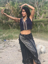 Load image into Gallery viewer, Long Indian Silk Sari Adjustable Skirt