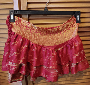 Indian Silk Sari Mini Skirt