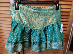 Indian Silk Sari Mini Skirt