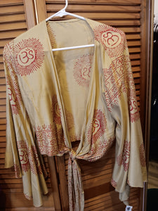 Om Crop Wrap Top