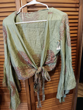 Load image into Gallery viewer, Om Crop Wrap Top