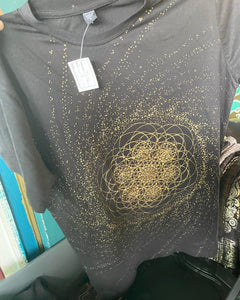 Mens Flower of Life Spiral Mandala T-Shirt