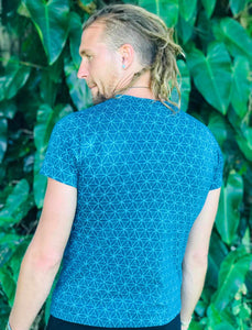 Men's Teal Flower of Life T-Shirt