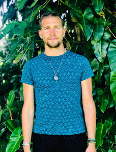 Men's Teal Flower of Life T-Shirt