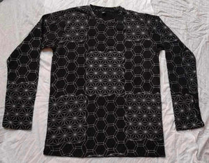 Men's Beehive Sacred Geometry Long Sleeve Shirt