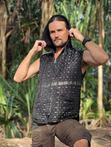 Men's Silk Hoodie Vest