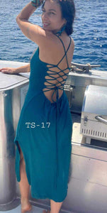 Lace-Up Slip Dress