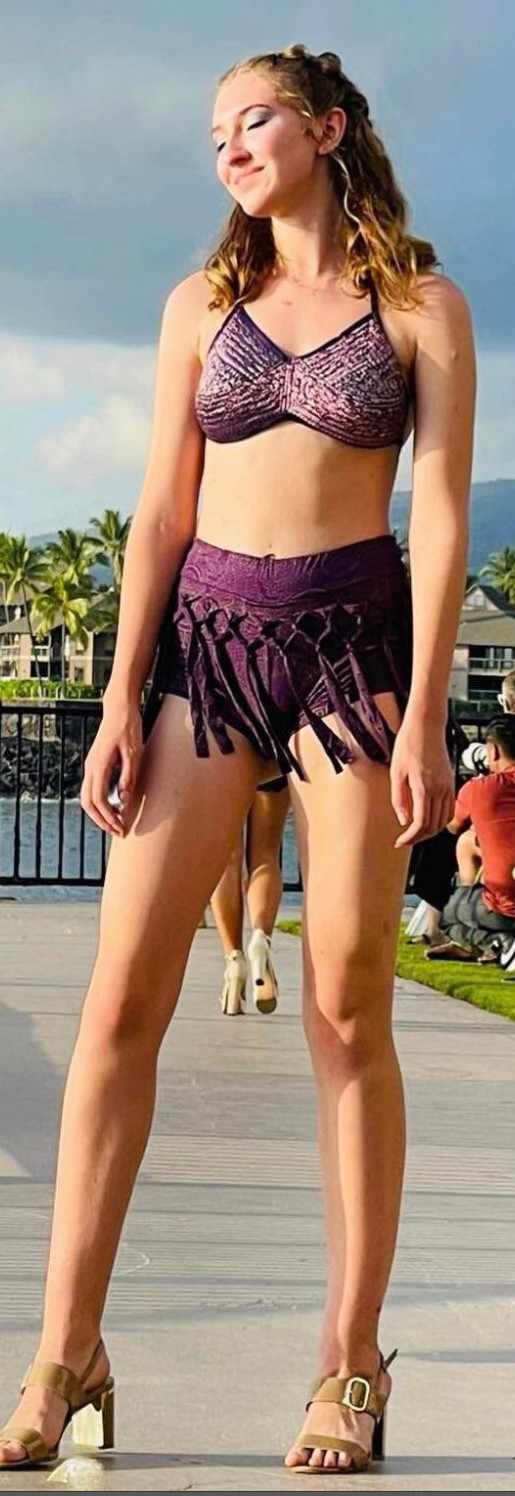 Macrame Printed Booty Shorts