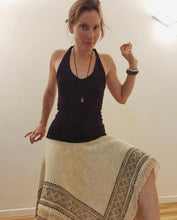 Load image into Gallery viewer, Blockprint Hemp/Cotton Hankerchief Skirt