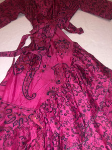 Long Floral Ruffle Dress