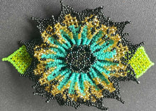 Load image into Gallery viewer, Beaded Mayan Flower Hair Clip