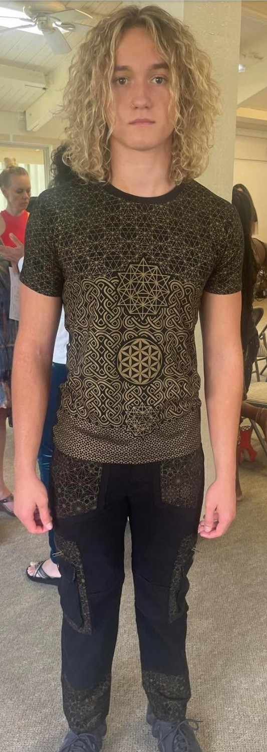 Mens Bamboo Sacred Geometry T-Shirt
