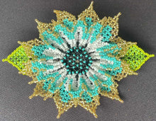 Load image into Gallery viewer, Beaded Mayan Flower Hair Clip