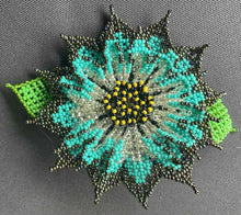 Load image into Gallery viewer, Beaded Mayan Flower Hair Clip