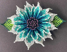 Load image into Gallery viewer, Beaded Mayan Flower Hair Clip