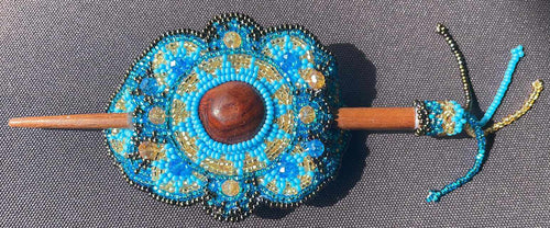 Beaded Tribal Hair Pin