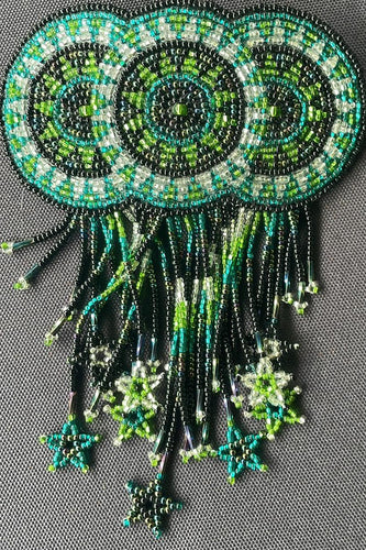 Beaded Suns and Stars Hair Clip