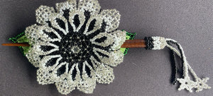 Beaded Flower Hair Pin