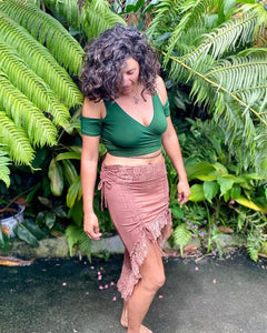 Off-the-Shoulder Wrap Crop Top