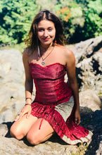 Load image into Gallery viewer, Indian Silk Short Cinched Skirt