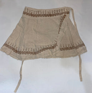 Blockprint Cotton Short Wrap Skirt