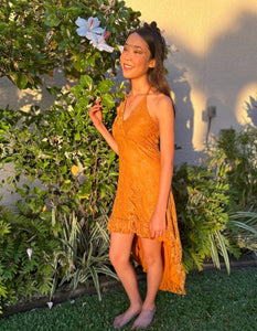Hi-Low Lace Up Dress