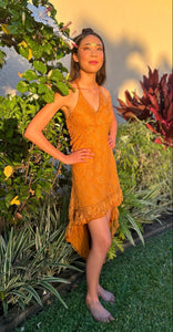 Hi-Low Lace Up Dress