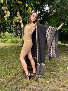 Blockprint Kimono