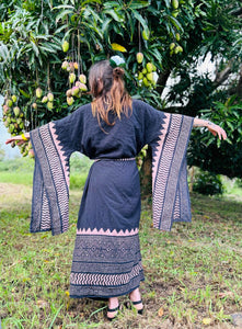 Blockprint Kimono