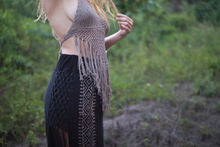 Load image into Gallery viewer, Crotchet Halter Top with Fringe