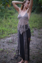 Load image into Gallery viewer, Long Slit Skirt with Tribal Block Print