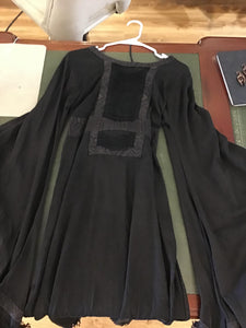 Long Tribal Dress with Bell Sleeves