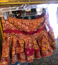 Load image into Gallery viewer, Indian Silk Sari Mini Skirt