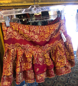 Indian Silk Sari Mini Skirt