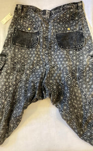 Sacred Geometry Drop Crotch Cargo Shorts