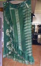 Load image into Gallery viewer, Long Indian Silk Sari Adjustable Skirt