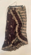 Load image into Gallery viewer, Long Indian Silk Sari Adjustable Skirt