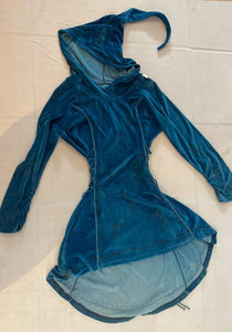 Teal Velvet Elven Pullover Jacket