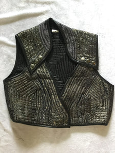 Indian Silk Snap Cropped Top