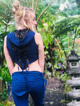 Load image into Gallery viewer, Lacy Hooded Crop Vest