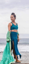 Load image into Gallery viewer, Long Lycra Skirt with Ruffles