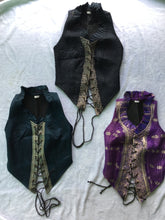 Load image into Gallery viewer, Indian Silk Sari Bodice, Laces Up Front