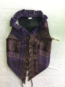 Indian Silk Sari Bodice, Laces Up Front