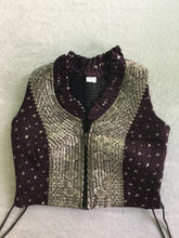 Load image into Gallery viewer, Zip Up Indian Silk Sari Crop Top Vest