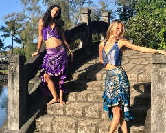 Indian Silk Sari High-Low Adjustable Skirt