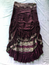 Load image into Gallery viewer, Indian Silk Sari Gypsy Skirt
