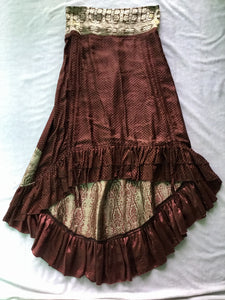 Indian Silk Sari Gypsy Skirt