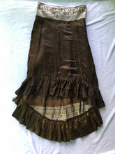 Load image into Gallery viewer, Indian Silk Sari Gypsy Skirt