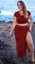 Load image into Gallery viewer, Long Macrame Slit Skirt