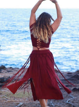 Load image into Gallery viewer, Long Macrame Slit Skirt